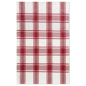 Woven Kitchen Towels 2 Piece- Red and White Stripes