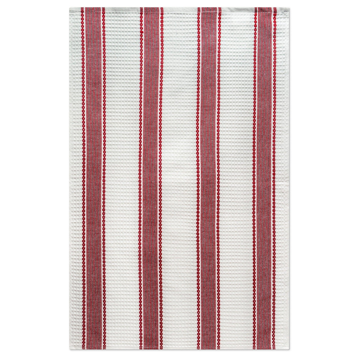 Woven Kitchen Towels 2 Piece- Red and White Stripes