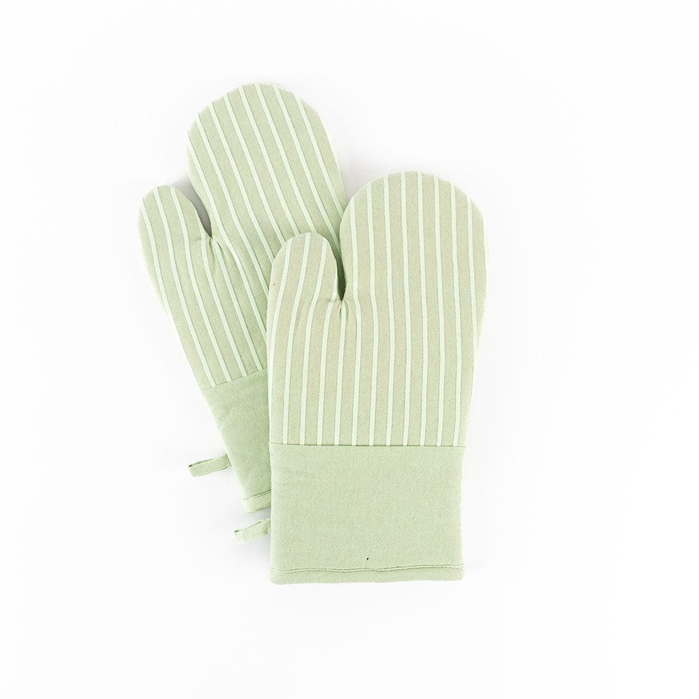 Premium Solid Oven Mitts Green