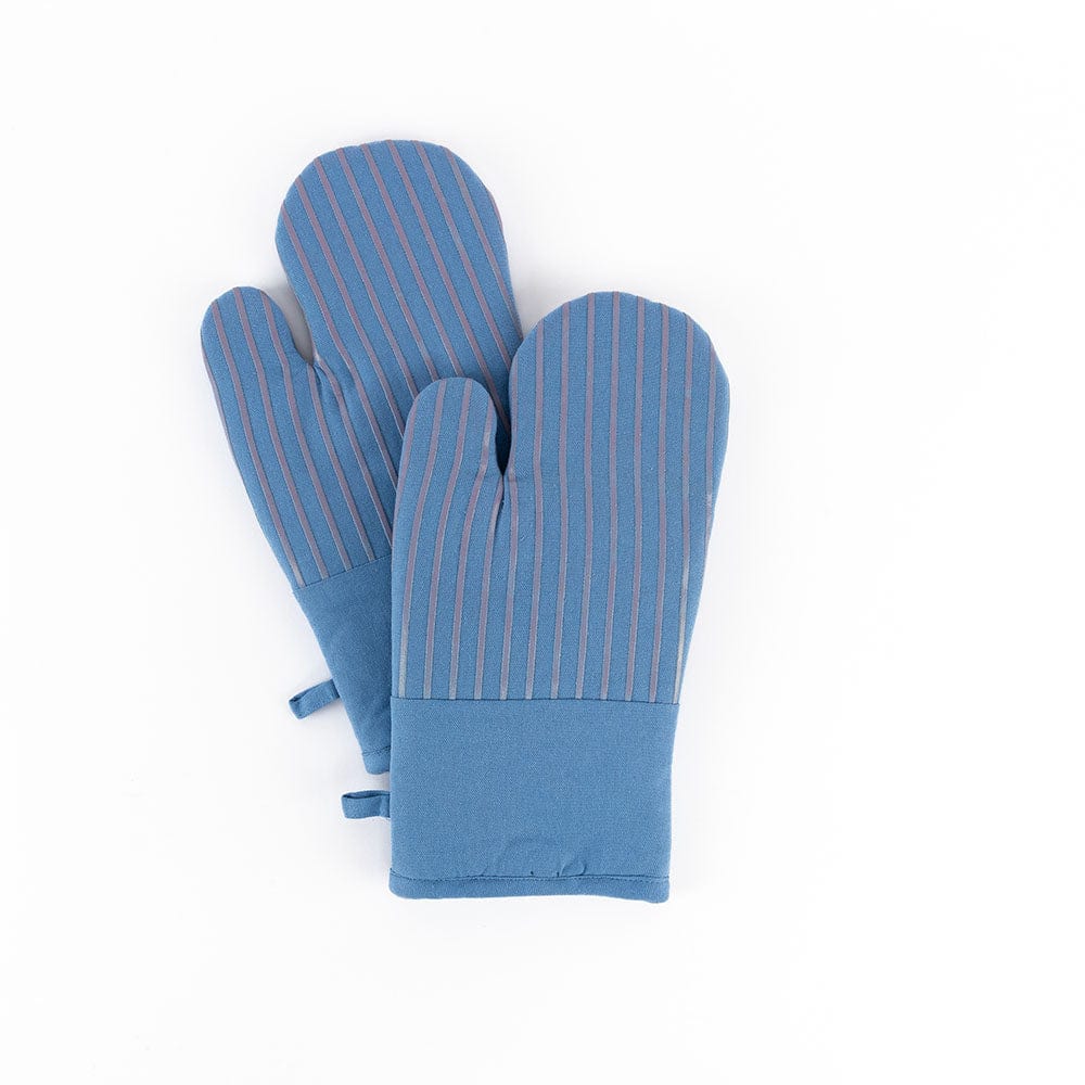 Premium Solid Oven Mitts Blue 1