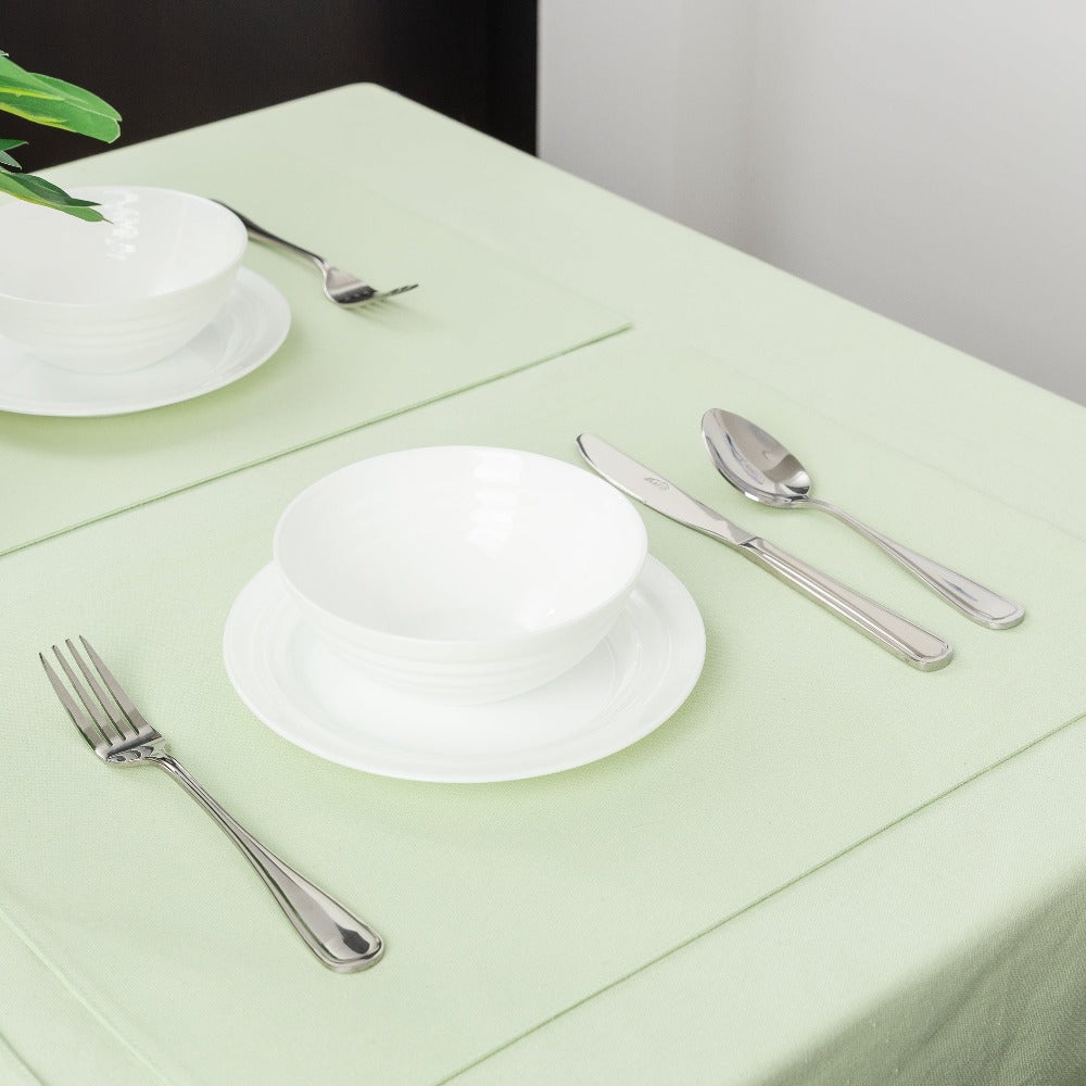 Premium Solid Table Placemats Lifestyle Green