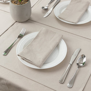Premium Solid Table Napkins White Background Taupe