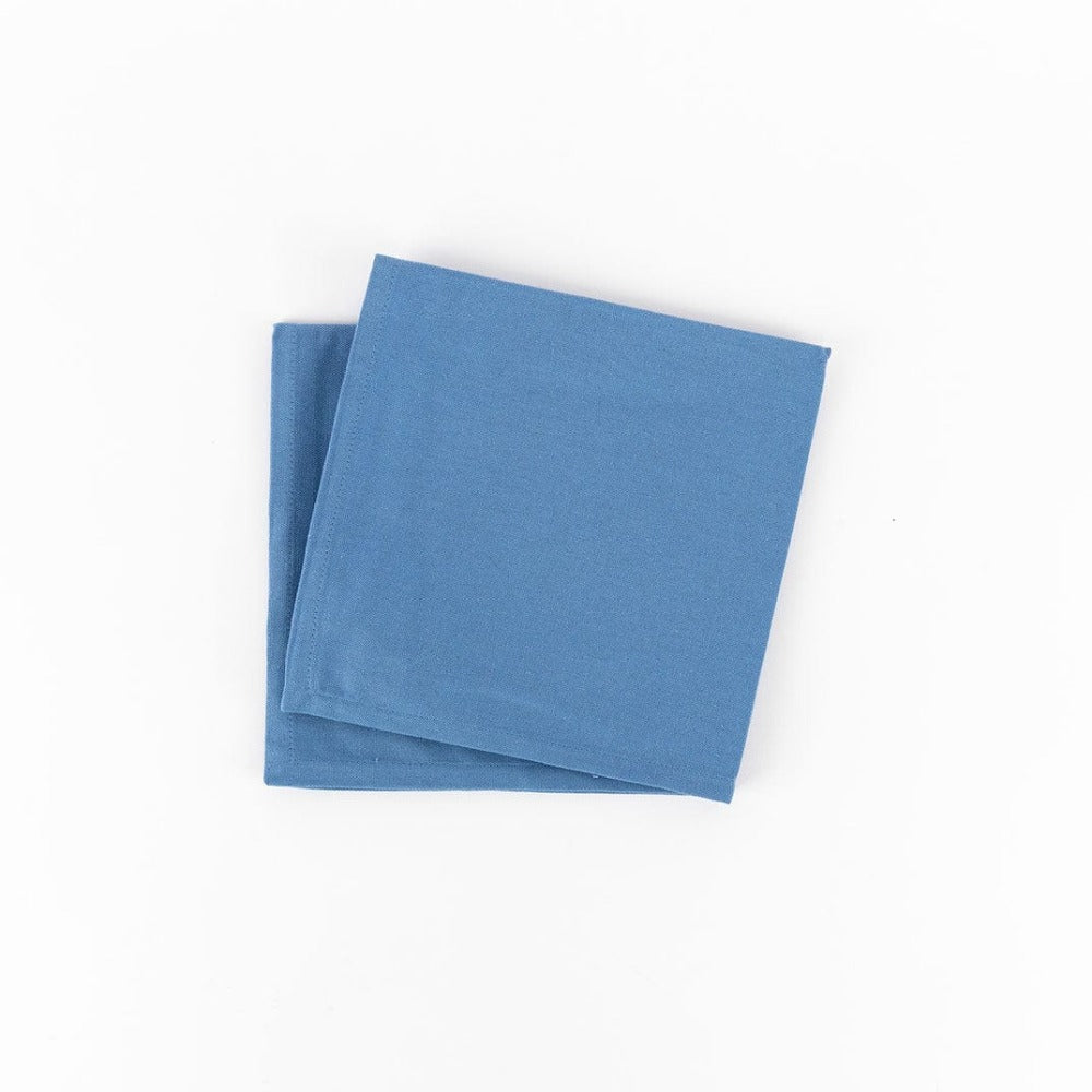 Premium Solid Table Napkins White background Blue