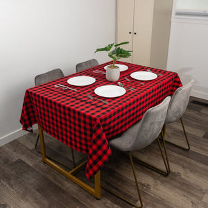 Buffalo Plaid Red &amp; Black Tablecloth