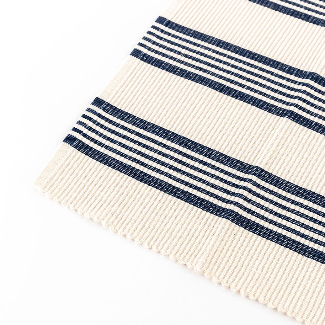 Premium Solid Tablecloth + Urban Stripes Placemats