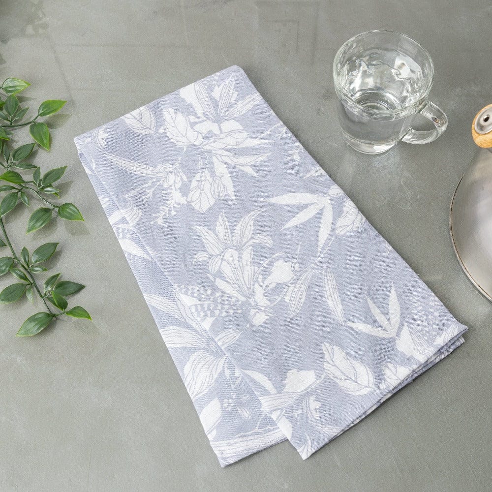 Bloomington Printed Tea Towel Grey