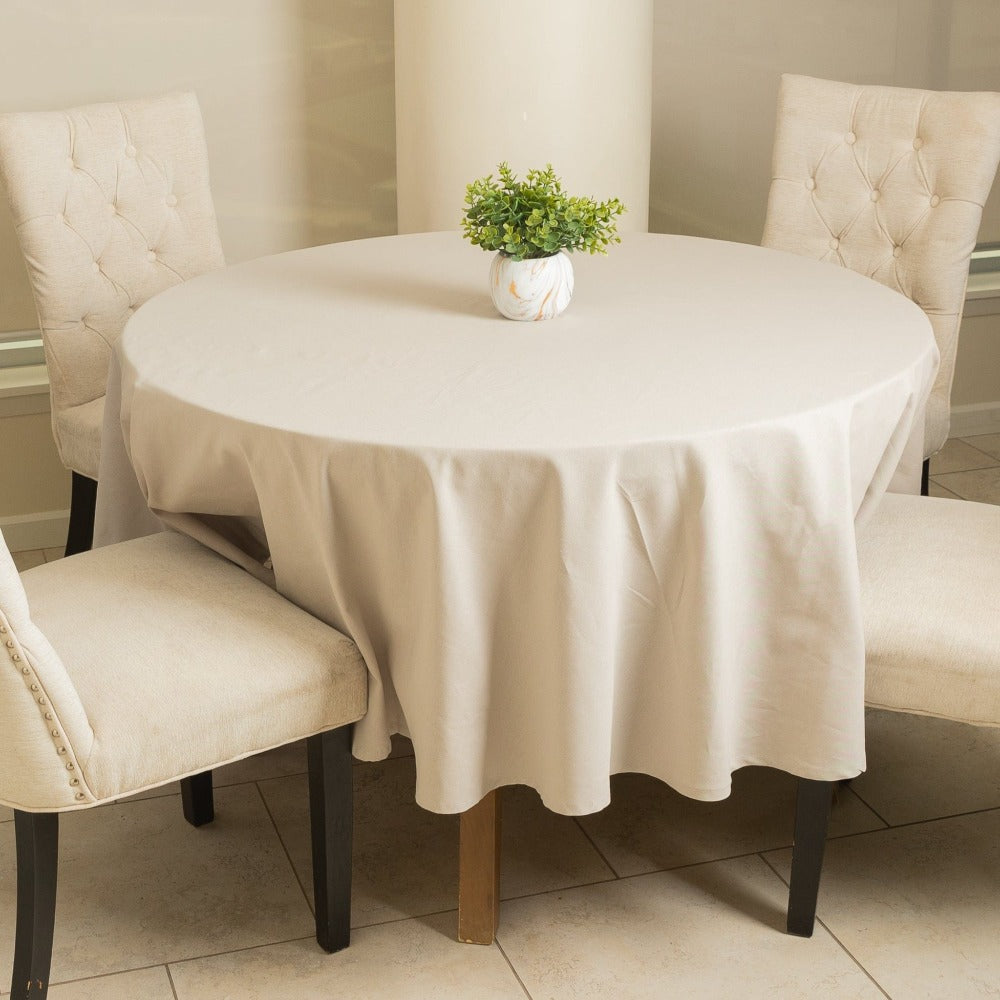 Premium Solid Round 84 inch tablecloth Grey