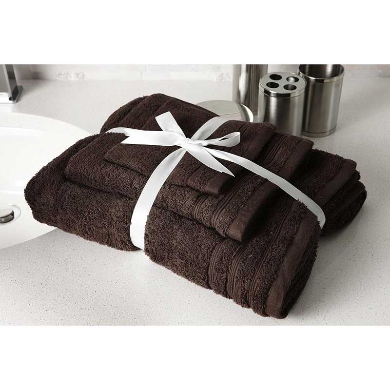 Edeged Terry Towel Set + Patterned Bath Mat