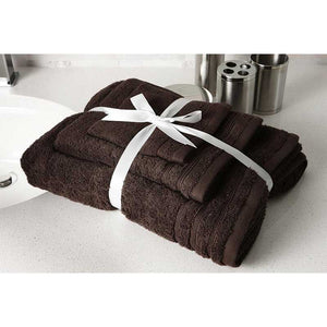 Edeged Terry Towel Set + Patterned Bath Mat