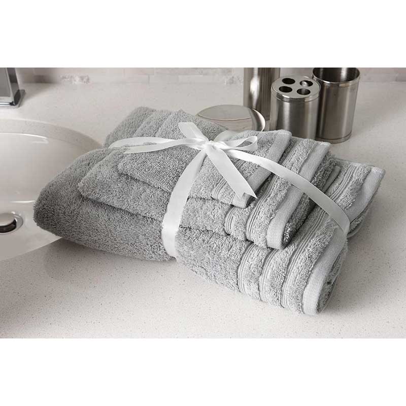 Edeged Terry Towel Set + Patterned Bath Mat