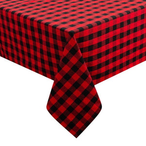 Buffalo Plaid Red &amp; Black Tablecloth