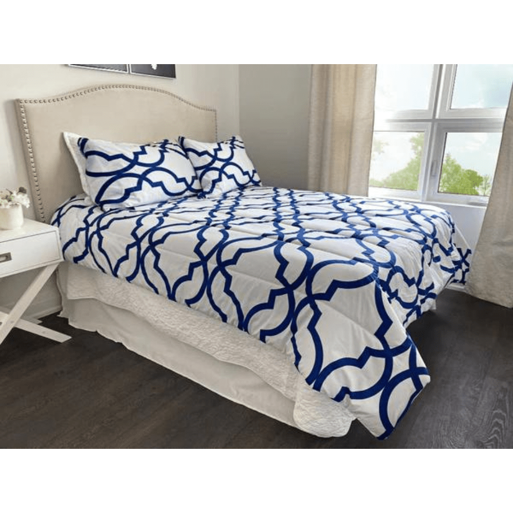 Trellis Brilliant Blue 5-Piece Comforter Set