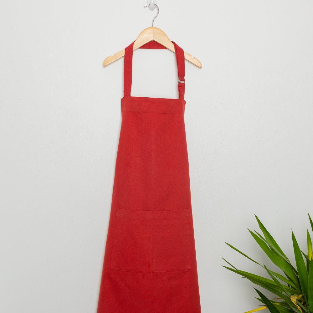 Premium Solid Belted Apron Red