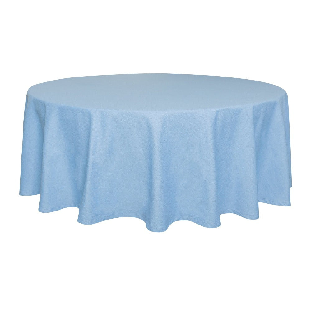 Premium Solid Rounded Table Cloth - Blue