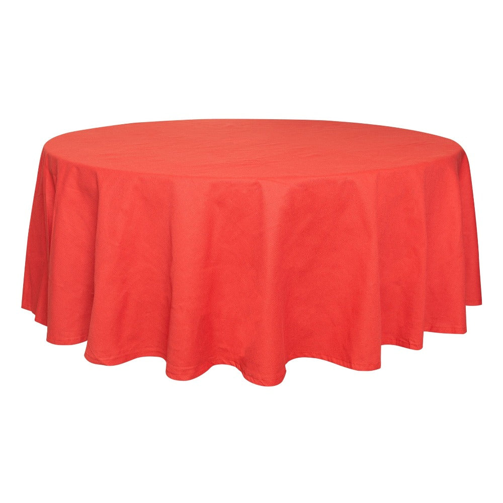 Premium Solid Rounded Table Cloth - Red