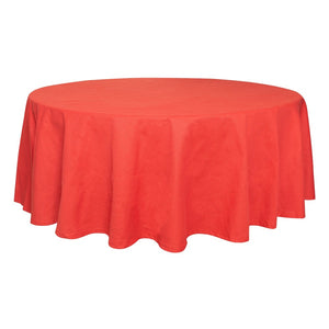 Premium Solid Rounded Table Cloth - White