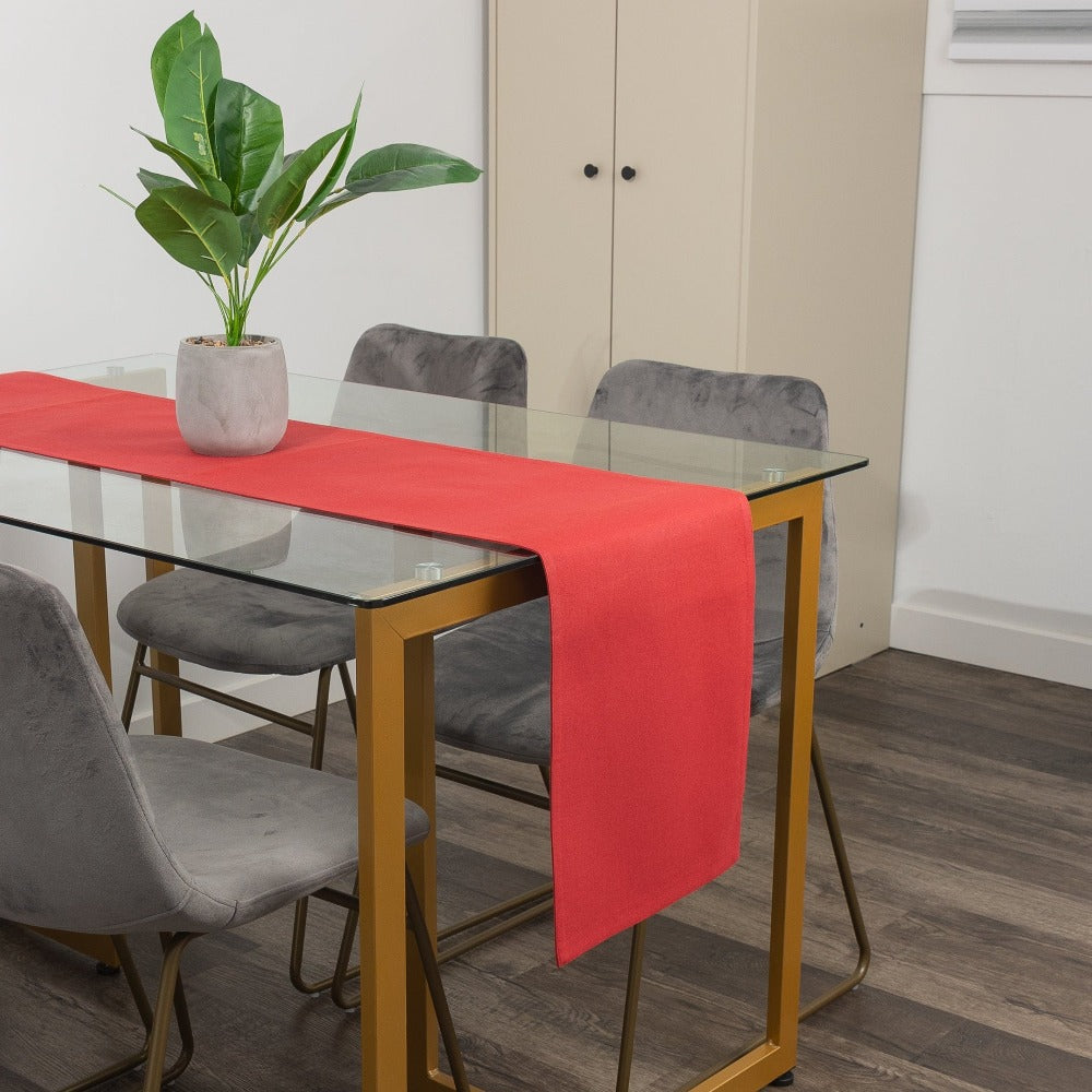 Premium Solid Table Runner Lifestyle Red