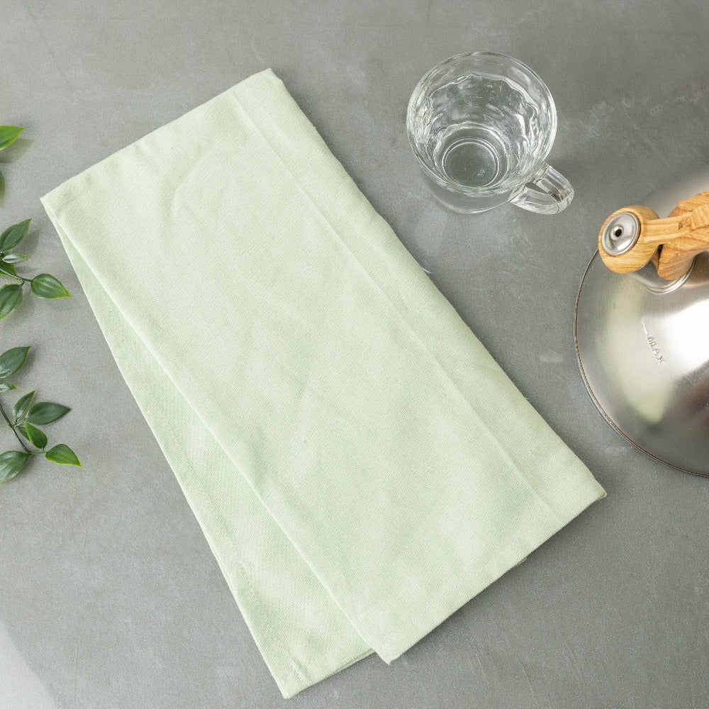 Premium Solid Tea Towel Lifestyle Green