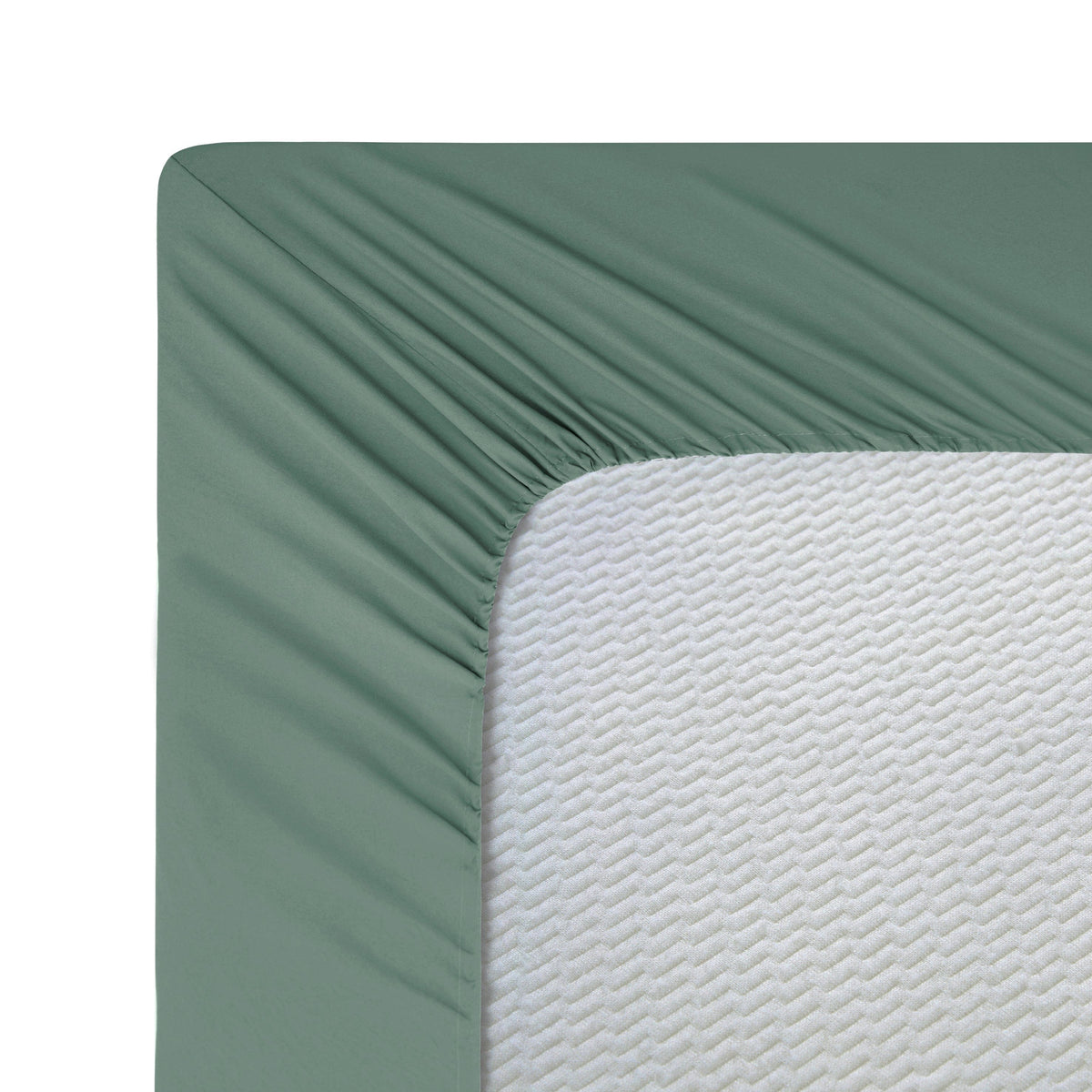 Ultra Soft Silky Deep Pocket Solid Rayon from Bamboo All Season Sheet Set, Sage Green