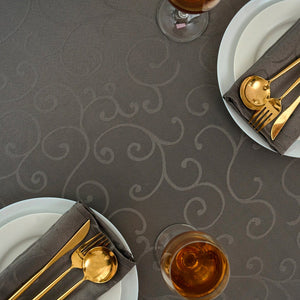 Marina Waterproof Thick Solid Damask Liquid Repellent and Stain Resistant 4 Piece Napkin Set