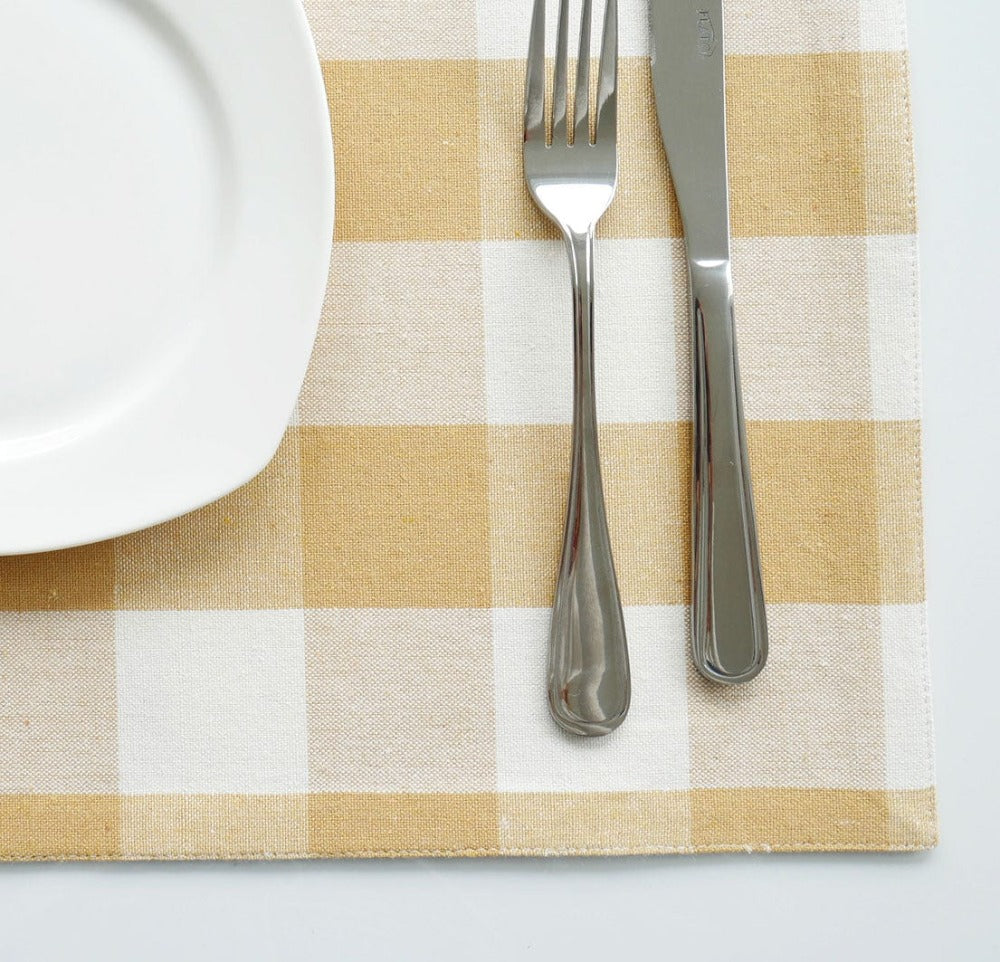 Urban Plaid Placemats (Set of 4) Taupe 3