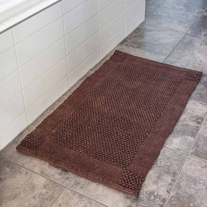 Edeged Terry Towel Set + Patterned Bath Mat