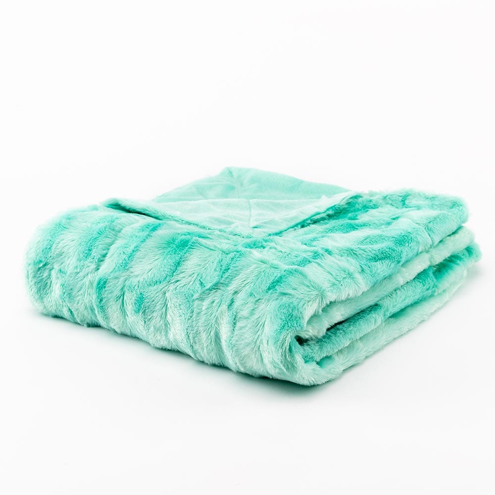 Fur Throw Blanket + Spring bloom Pillow