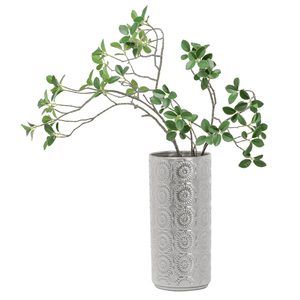 Clara Embossed Mandala Ceramic Vase