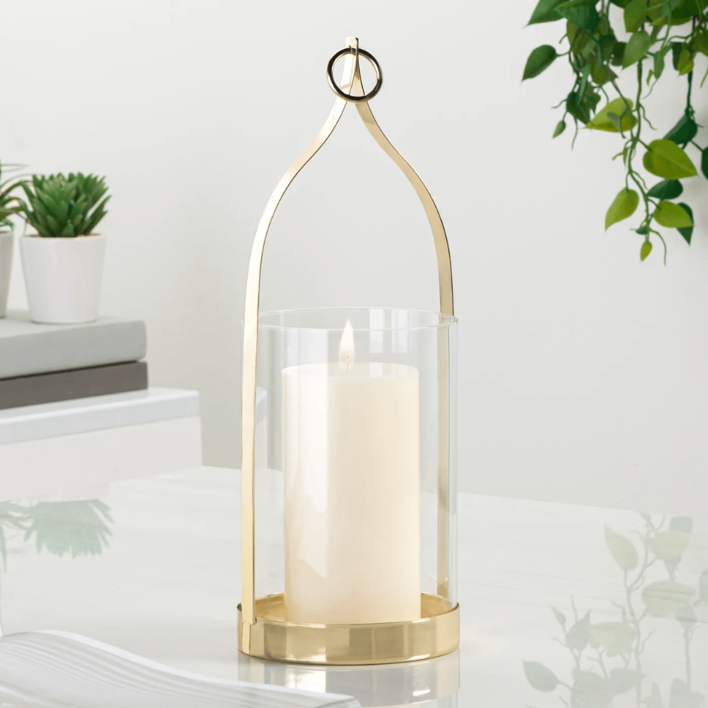 Arabesque Metal Hurricane Candle Holder