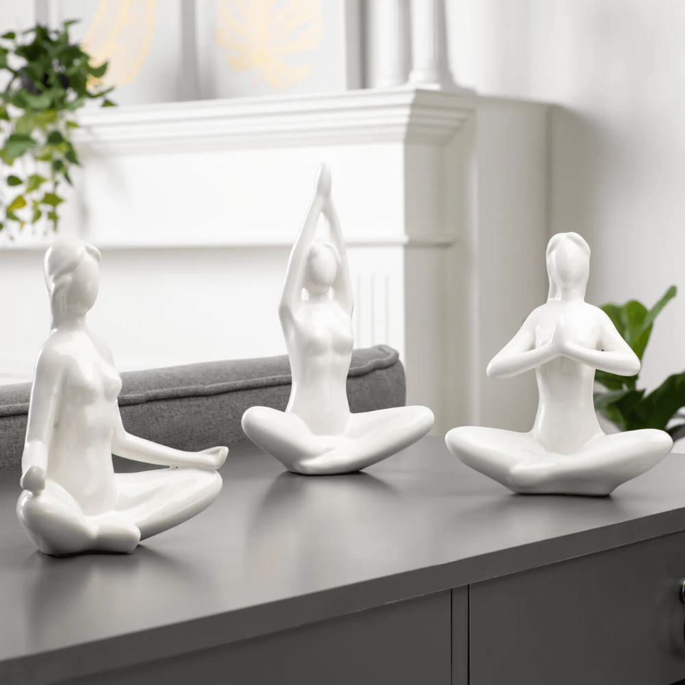 Yoga Ceramic Décor Sculpture - Hands on knees Sukhasana