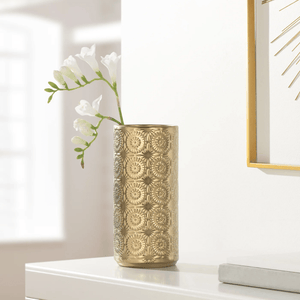Clara Embossed Mandala Ceramic Vase