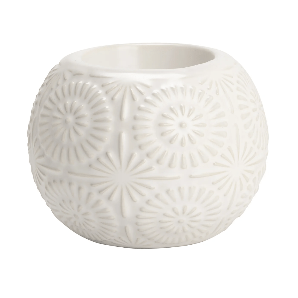 Clara Embossed Mandala Ceramic Tealight Holder