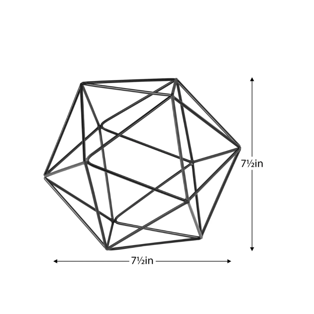 Polygon Iron Frame Día Décor Ball