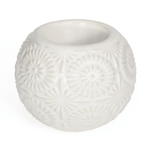 Clara Embossed Mandala Ceramic Tealight Holder