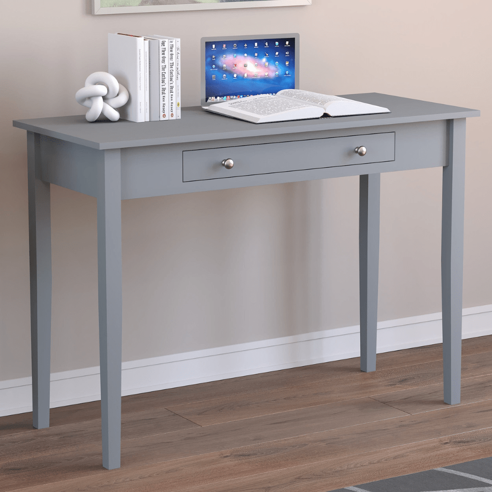 White Computer Desk with 1 Drawer