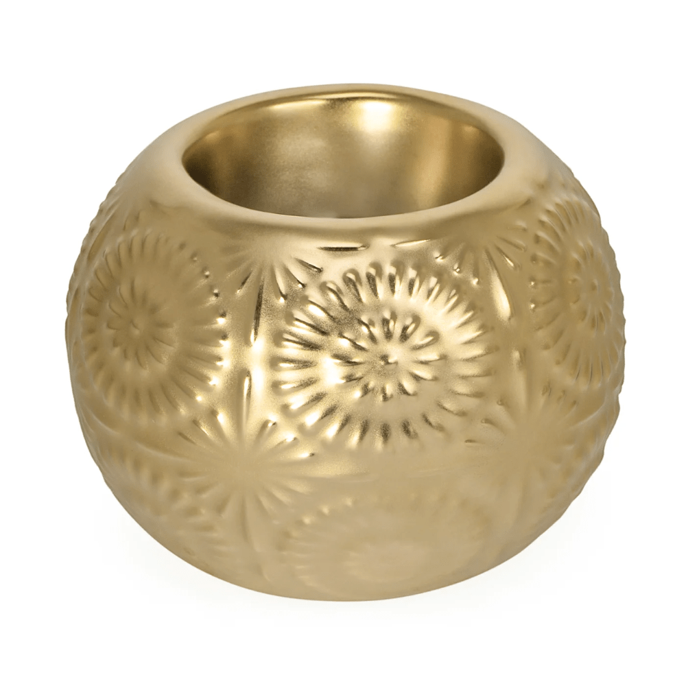Clara Embossed Mandala Ceramic Tealight Holder