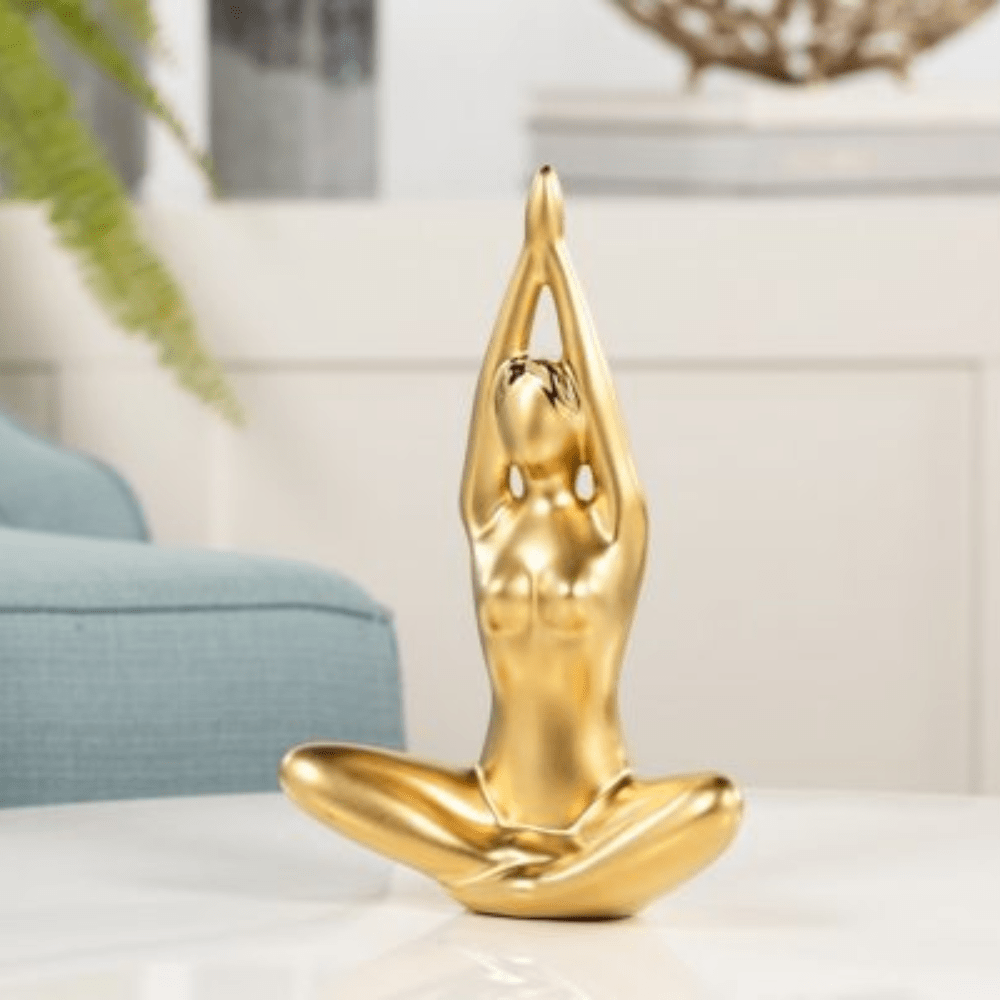 Yoga Matte Ceramic Sculpture - Lotus Pose Namaste