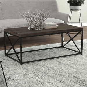 Coffee Table with Black Metal