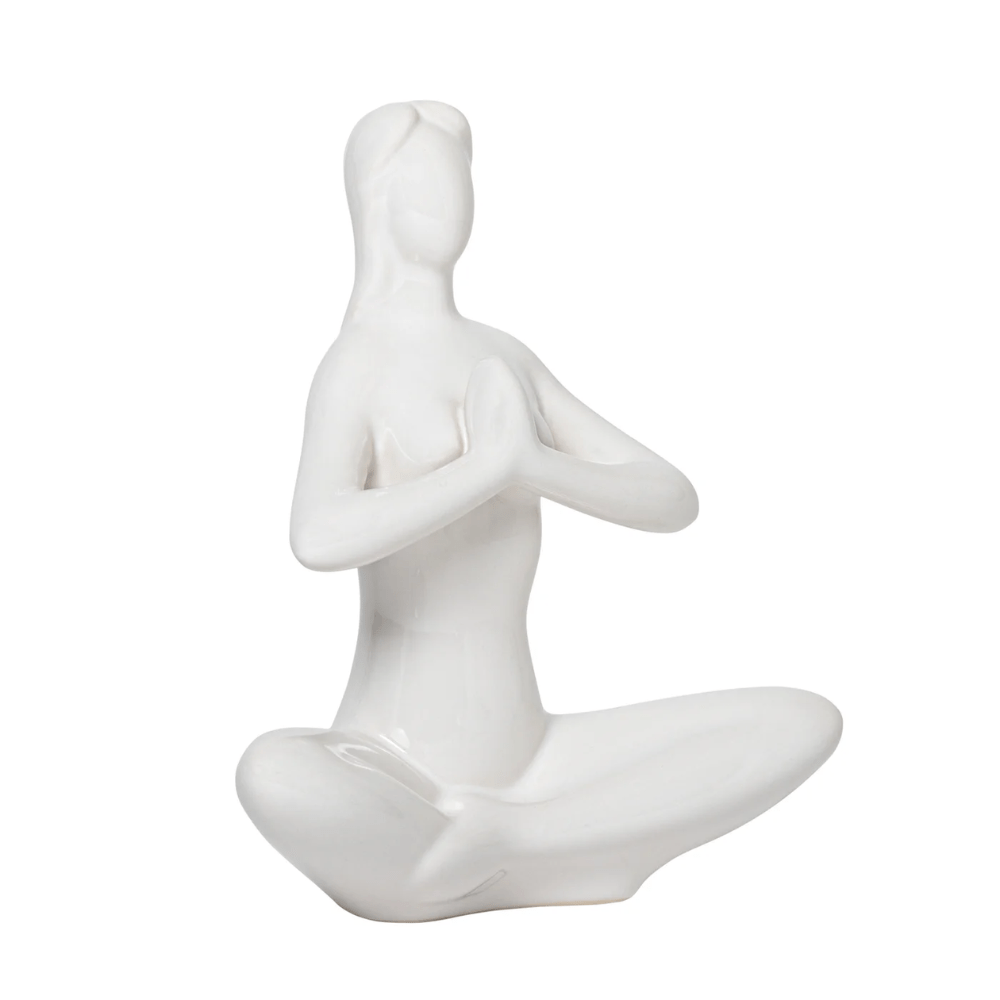 Yoga Ceramic Décor Sculpture - Prayer Hands Flow Sukhasana Namaste Hands Vinyasa