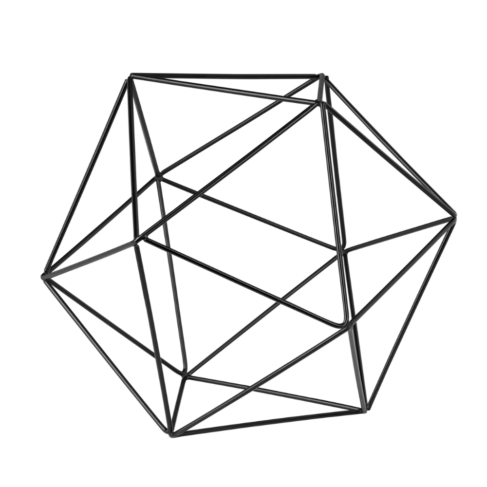 Polygon Iron Frame Día Décor Ball