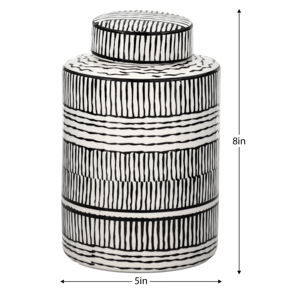 Takara Pattern Ceramic Decorative Canister