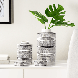 Takara Pattern Ceramic Decorative Canister