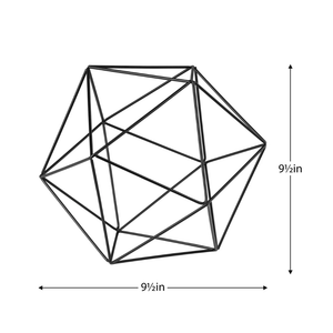 Polygon Iron Frame Día Décor Ball