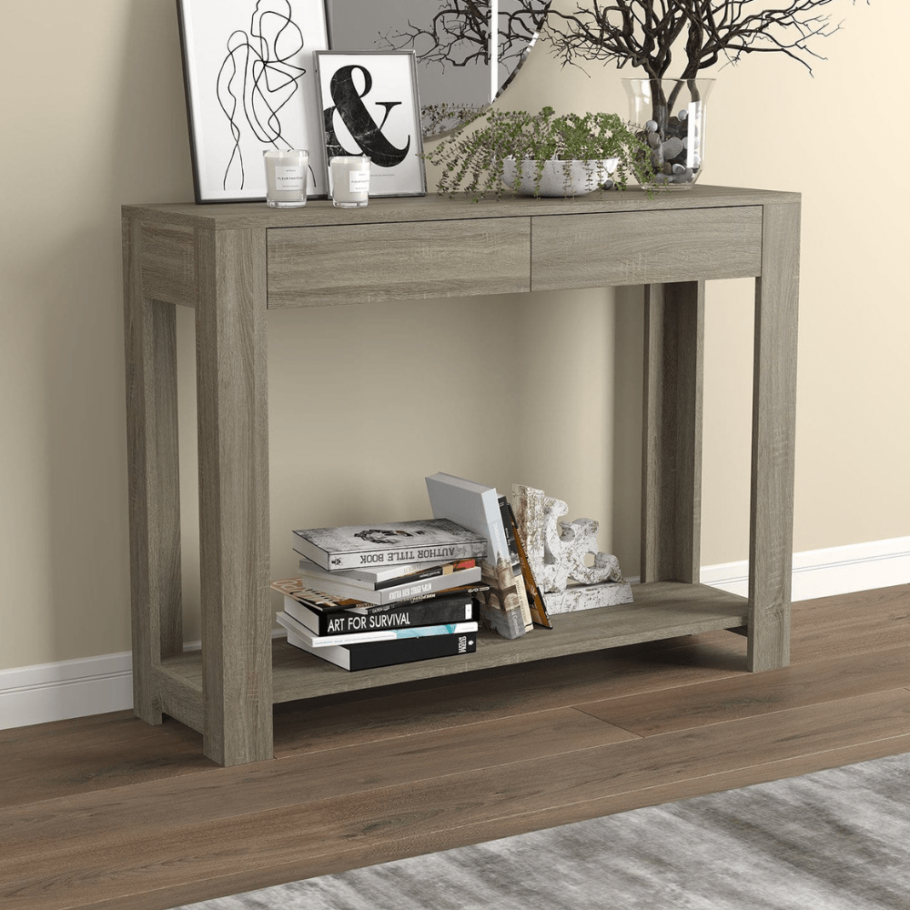 Console Table with 2 Drawers and 1 Shelf