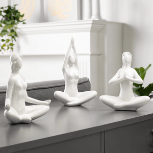 Yoga Matte Ceramic Sculpture - Lotus Pose Namaste