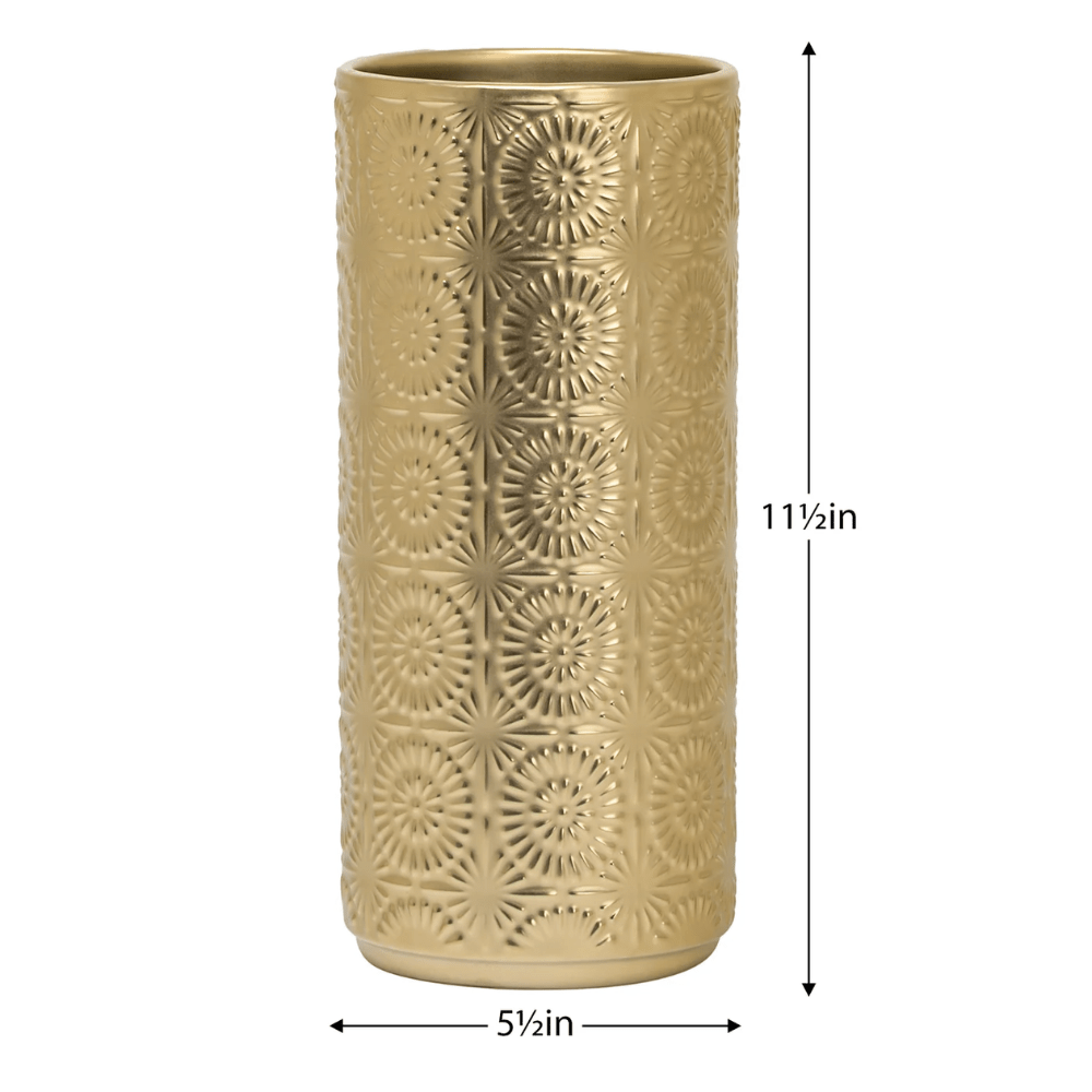 Clara Embossed Mandala Ceramic Vase