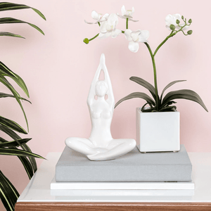 Yoga Matte Ceramic Sculpture - Lotus Pose Namaste