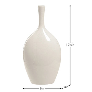 Lilo White Crackle Ceramic Vase