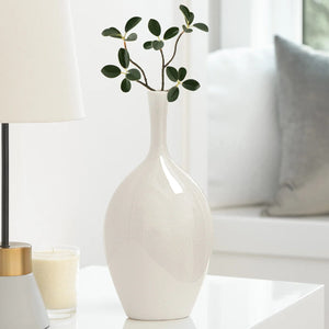 Lilo White Crackle Ceramic Vase