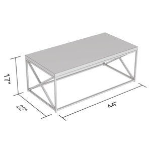 Coffee Table with Black Metal